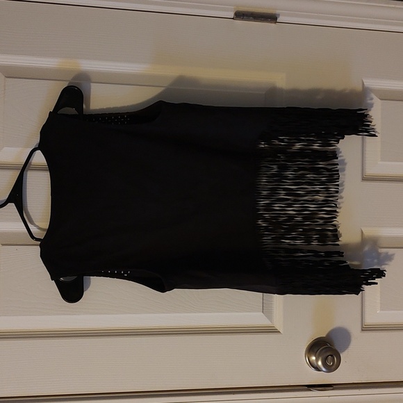 BLACK Faux Suede Western Vest - Picture 5 of 6